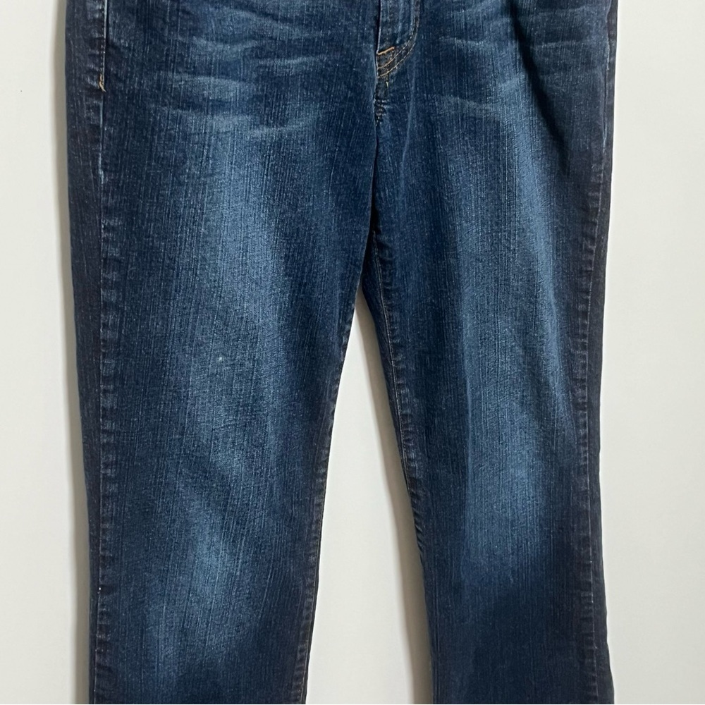 LUCKY * BRAND Vintage Y2k Distressed Mid-Rise Dark Wash flair blue jeans - Picture 5 of 11